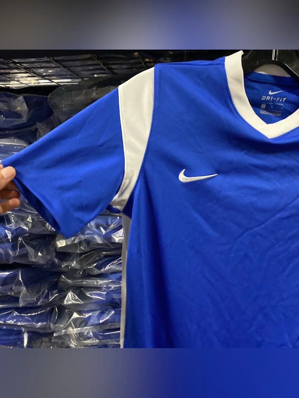 Nike Derby III Soccer Jersey NWT Kids Large Blue/White DRI-FIT CW3834-480
